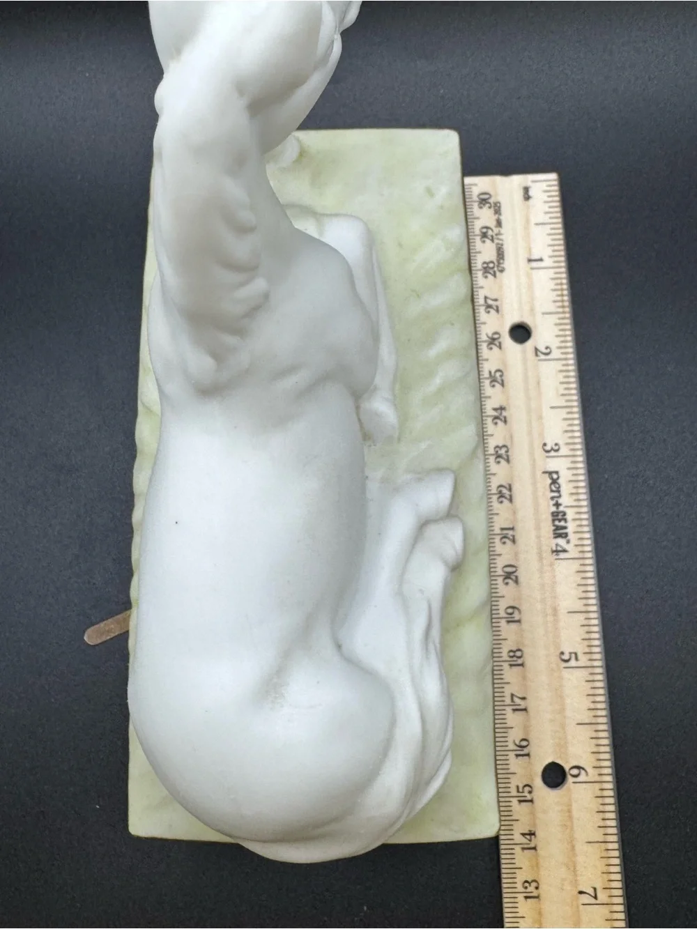 VTG 1970’s Mann White Unicorn Music Box Bisque Porcelain Japan
